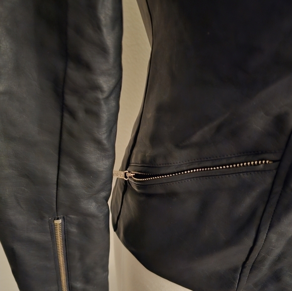 Black Quilted Faux Leather Kardashian Jacket - Picture 2 of 6